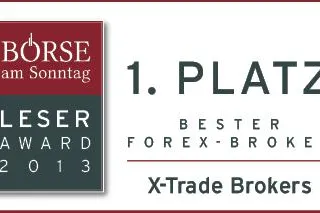 Bild: X-Trade Brokers wird zum besten Forex Broker 2013 gewählt.