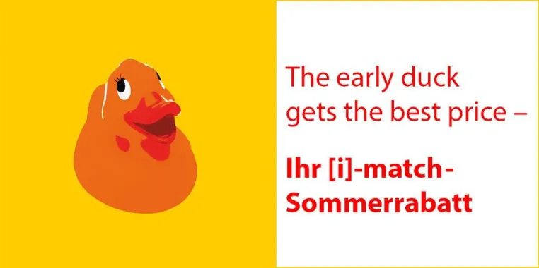 Bild: 10 % Sommerrabatt auf alle [i]-match-Softwaremodule
