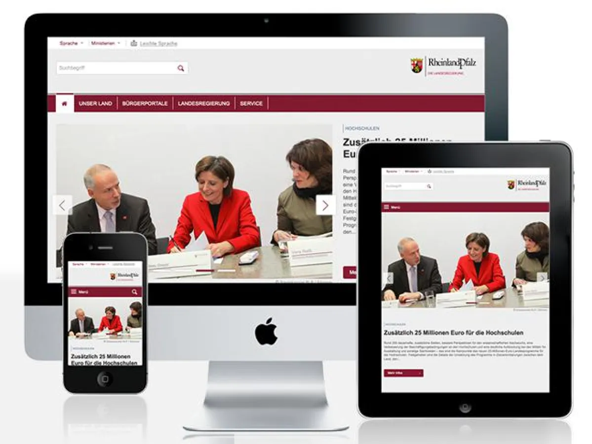 Website Relaunch der Landesregierung Rheinland-Pfalz