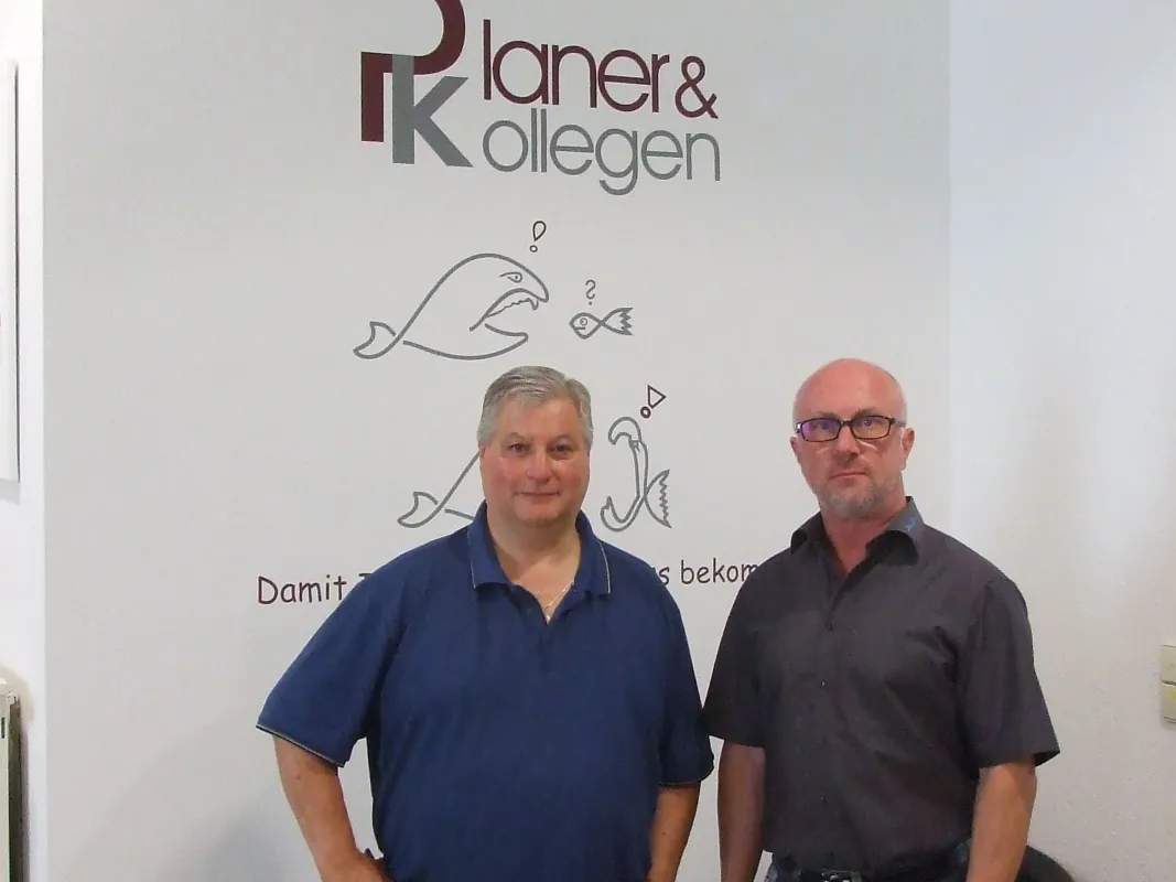 Thomas Planer, Geschäftführer Planer&Kollegen, Rainer Goytia, Geschäftsführer CellAir Construction (© Planer & Kollegen)