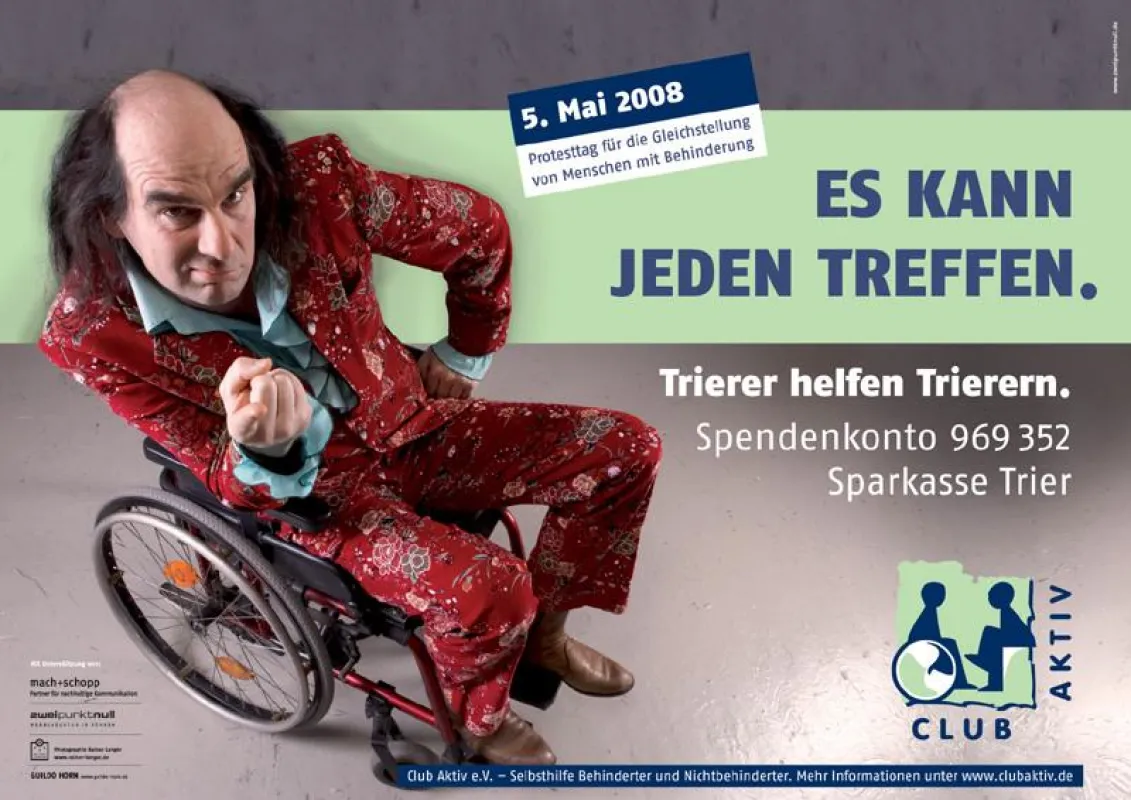 Es kann auch Dich treffen: Der Sänger Guildo Horn macht auf Behinderung aufmerksam.