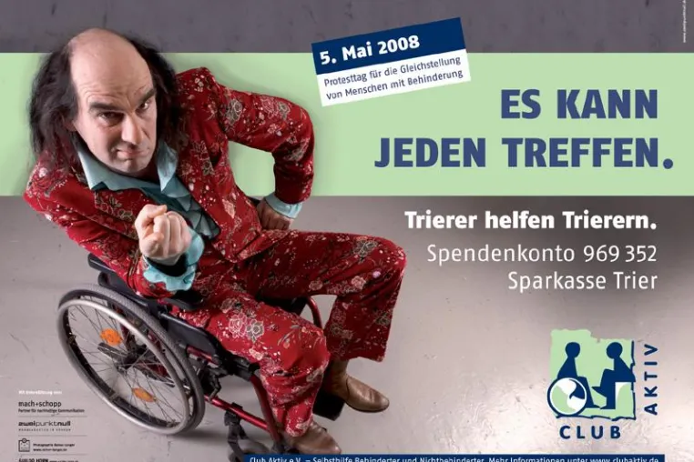 Bild: Es kann jeden treffen - Club Aktiv startet Kampagne mit Guildo Horn für behinderte Menschen