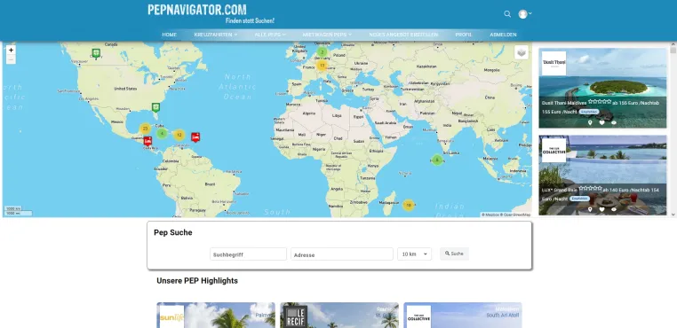 Bild: PEPNAVIGATOR.COM: Exklusive Pep Reisen für Expedienten und Touristiker im neuen Look