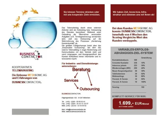 Bild: BusinessContactor: Unsere Referenz Metasonic AG und das Angebot zum Festpreis