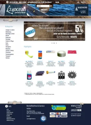 Bild: Redesign Webshop 24ocean – powered by 24trade
