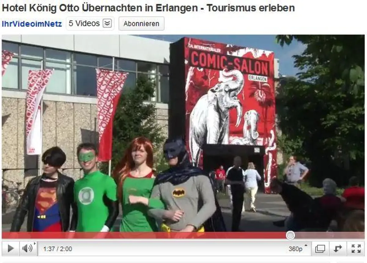 YouTube-Videos: Hotels und Tourismus in Erlangen