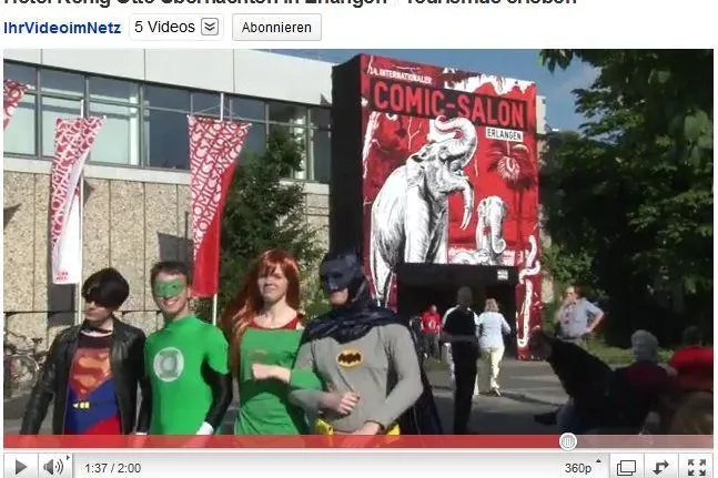 Bild: Erlanger Hotels werben mit Video-PR auf YouTube