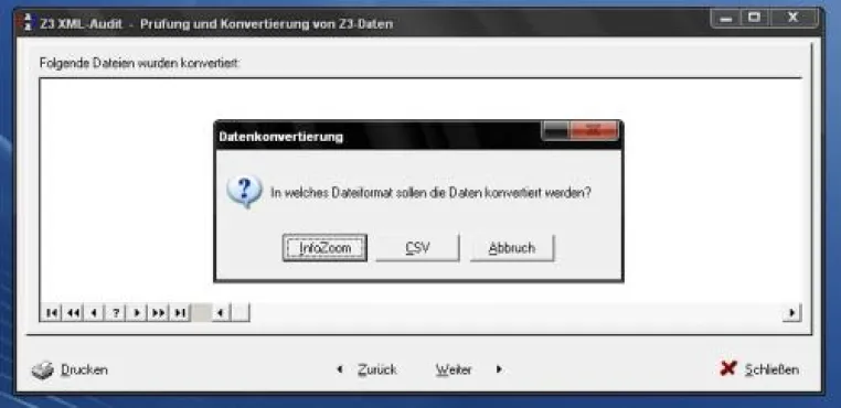 GDPdU - Mit Z3 XML-Audit werden Daten der DATEV GDPdU Archiv-CD für Excel, InfoZoom und Co. auswertbar Bild: GDPdU - Mit Z3 XML-Audit werden Daten der DATEV GDPdU Archiv-CD für Excel, InfoZoom und Co. auswertbar