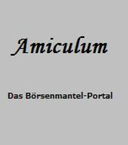 Börsenmantel-Portal Amiculum.de mit weiterem Alleinstellungsmerkmal inzwischen unangefochtener Marktführer Bild: Börsenmantel-Portal Amiculum.de mit weiterem Alleinstellungsmerkmal inzwischen unangefochtener Marktführer