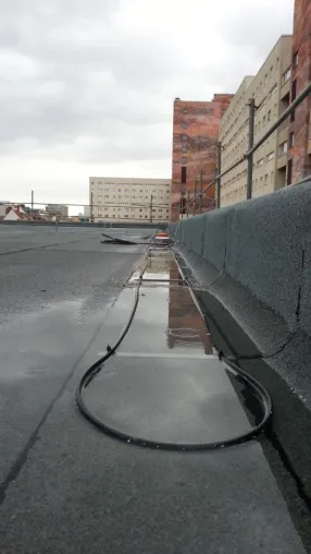 Elektrische Dachrinnenheizung am Beispiel eines Geschäftshauses in der City Erfurt Bild: Elektrische Dachrinnenheizung am Beispiel eines Geschäftshauses in der City Erfurt