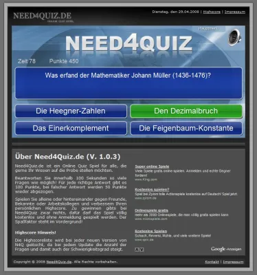 Online Quiz für die Mittagspause Bild: Online Quiz für die Mittagspause