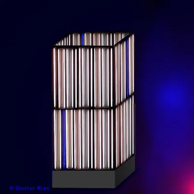 Bild: Lichtskulptur von Günter Ries für das DomAquarée