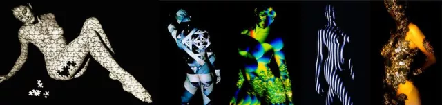 Bild: Bodypaintings aus purem Licht - Außergewöhnliche Bilder auf ihrer Haut