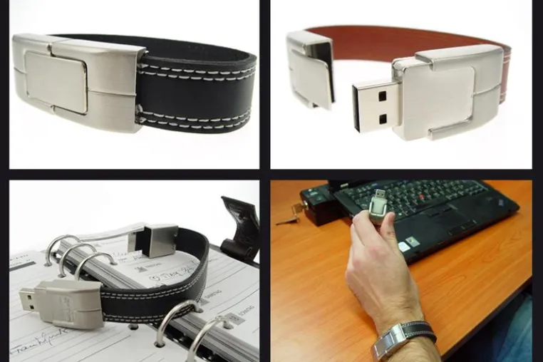 Bild: Neu: stylisches USB-Leder-Armband 8 GB mit Werbeanbringung