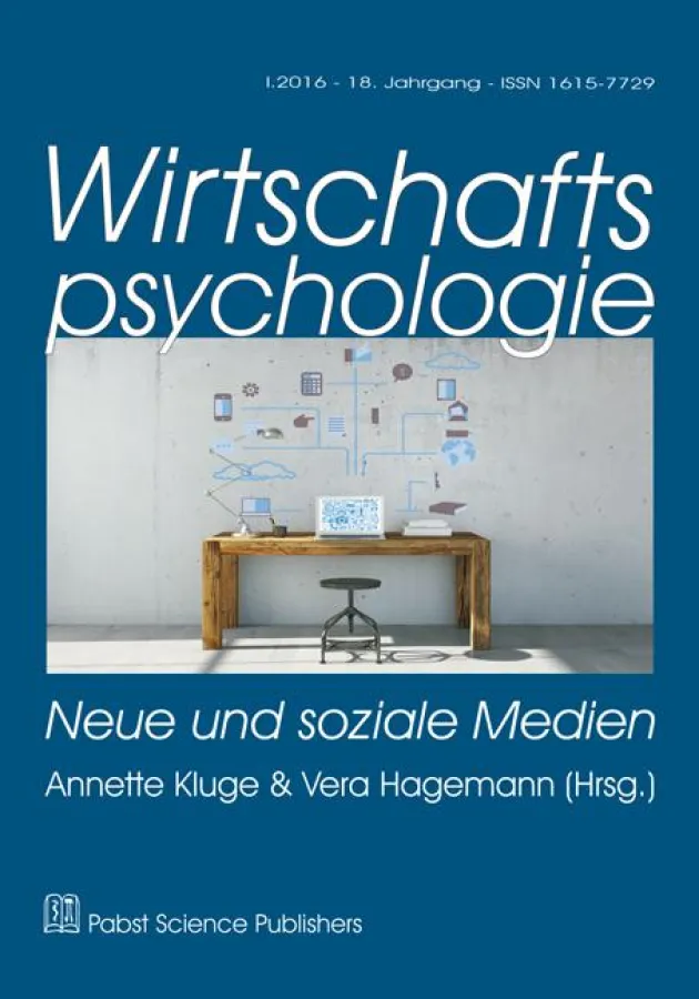 Wirtschaftspsychologie 1/2016: Neue und soziale Medien