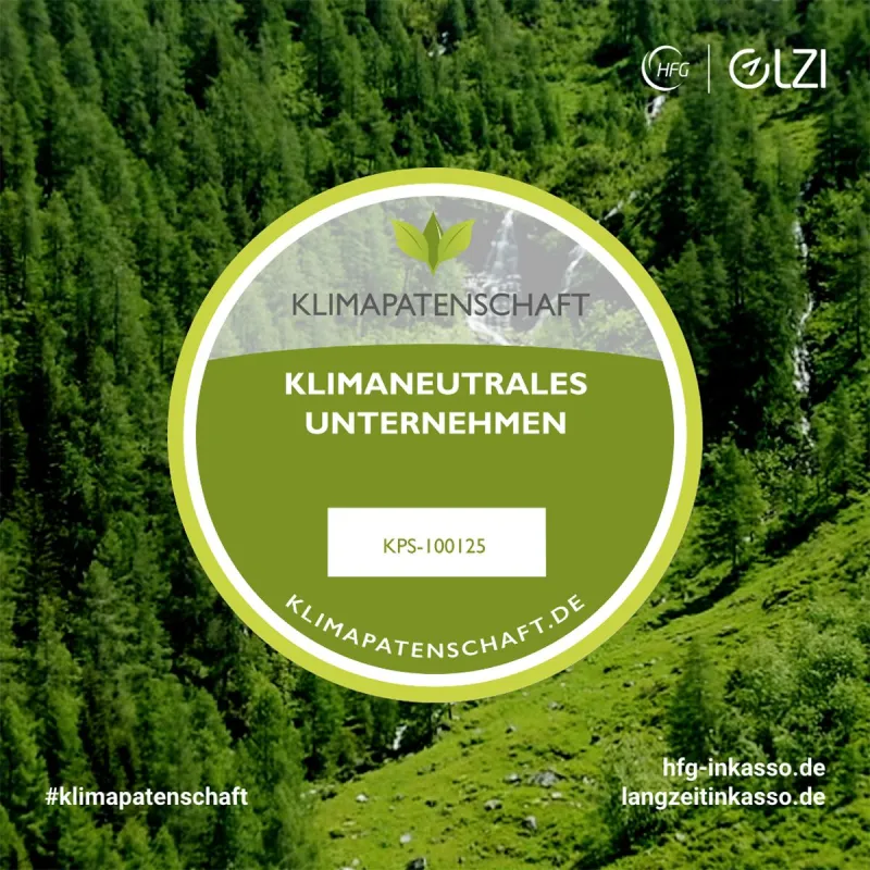 HFG Gruppe erstes klimaneutrales Inkassounternehmen Deutschlands