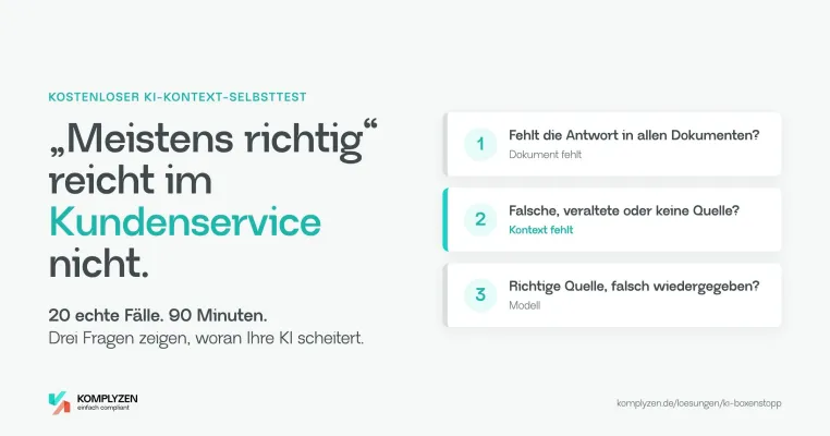 Bild: "Meistens richtig“ reicht nicht: Kostenloser Test zeigt, warum KI im Kundenservice Nacharbeit erzeugt