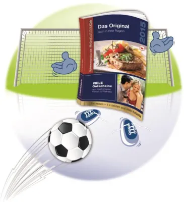 Sparen wie die Weltmeister mit dem blauen Gutscheinbuch Bild: Sparen wie die Weltmeister mit dem blauen Gutscheinbuch