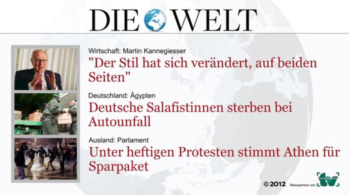 “Die Welt” sendet News auf TV-Wartezimmer