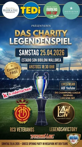 Bild: Weltmeister, Europameister & Fußballstars vereint: Mallorca wird zur Bühne für großes Charity-Legendenspiel