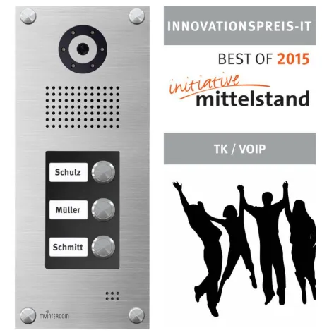Bild: Innovationspreis-IT "Best of 2015" für myintercom Plus