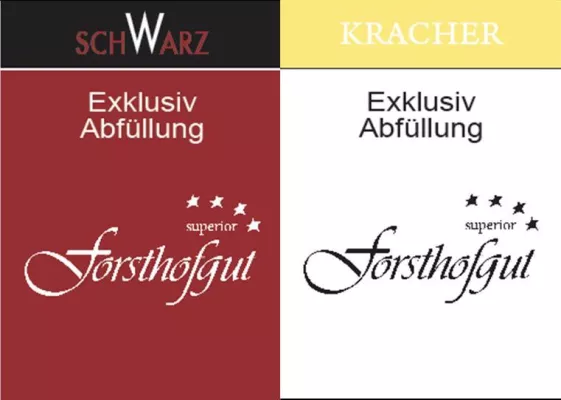 Bild: Exklusivabfüllung der Weingüter Kracher und Schwarz -Spitzenwinzer keltern Hausweine für das Hotel Forsthofgut