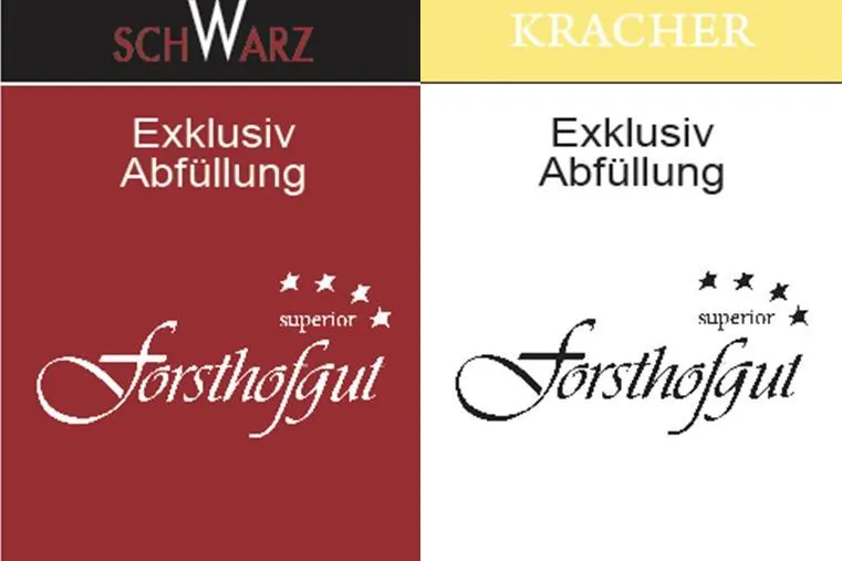 Bild: Exklusivabfüllung der Weingüter Kracher und Schwarz -Spitzenwinzer keltern Hausweine für das Hotel Forsthofgut