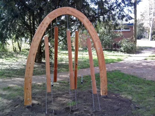 Bild: Feierliche Einweihung des Klangbogens in der WABE-Musik-Kindertagesstätte ALSTERKLANG