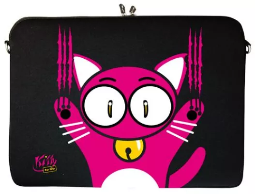 Kitty goes wild: Pinkes Kätzchen tobt sich in die Herzen von Notebook-Besitzern Bild: Kitty goes wild: Pinkes Kätzchen tobt sich in die Herzen von Notebook-Besitzern