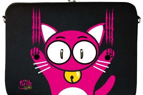 Kitty goes wild: Pinkes Kätzchen tobt sich in die Herzen von Notebook-Besitzern Bild: Kitty goes wild: Pinkes Kätzchen tobt sich in die Herzen von Notebook-Besitzern