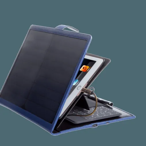 Bild: Erstes hybrides, solargepowertes Mobilbüro für Tablets verbindet digitalen Lebensstil und analoge Papierliebe