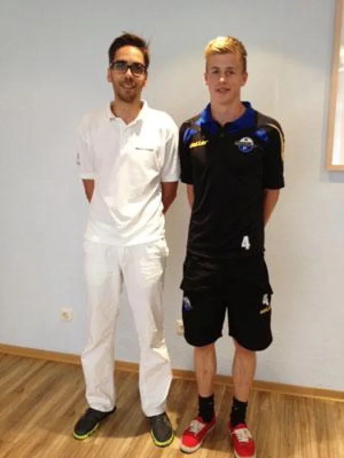 Marco Congia mit Kai Fähnrich(SC paderborn 07)