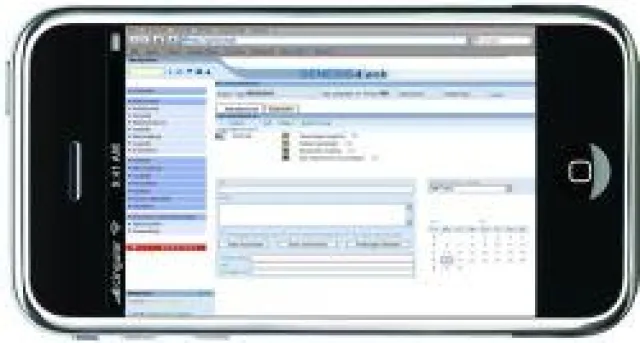 GENESIS4Web mobil - ERP meets iPhone® Bild: GENESIS4Web mobil - ERP meets iPhone®