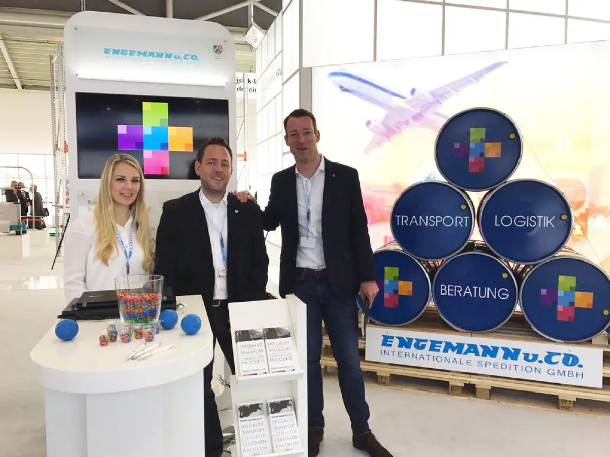 ENGEMANN u. CO. Messeteam J. Kabernuk, P. Klopsch, A. Ventker v.l.n.r