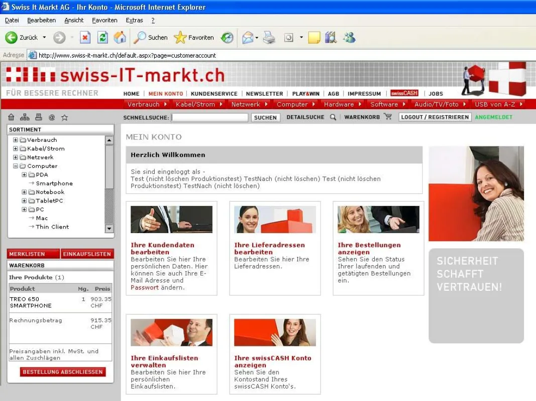 Konto auf www.swiss-it.ch