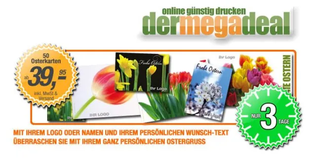Bild: Jetzt noch schnell Osterkarten drucken lassen – für Ihre Ostergrüße