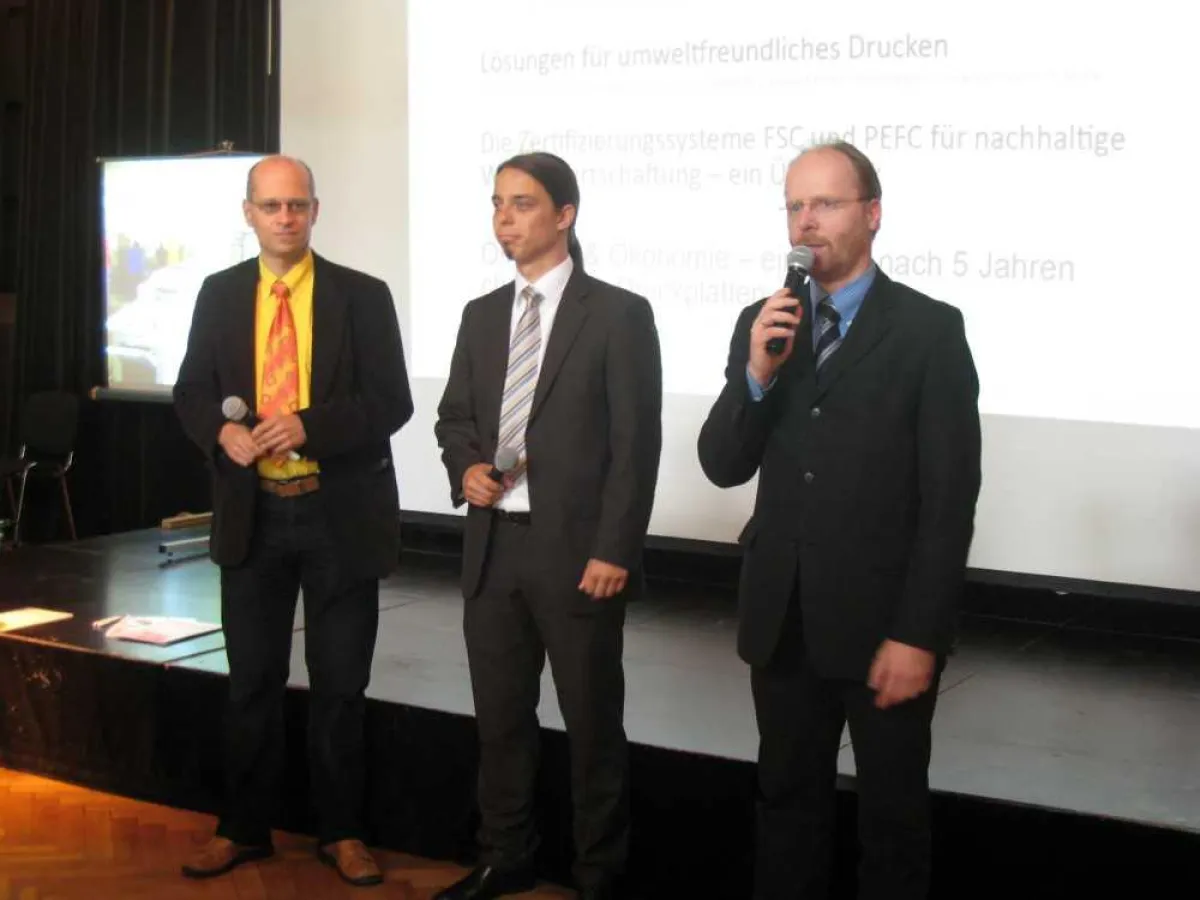 Die Organisatoren der Druck- und Medientage (v.l.): Stefan Brunken ( VDM Nord) , Ronny Willfahrt (VDM Niedersachen) , Udo Eickelpasch, (VDM Niedersachsen)
