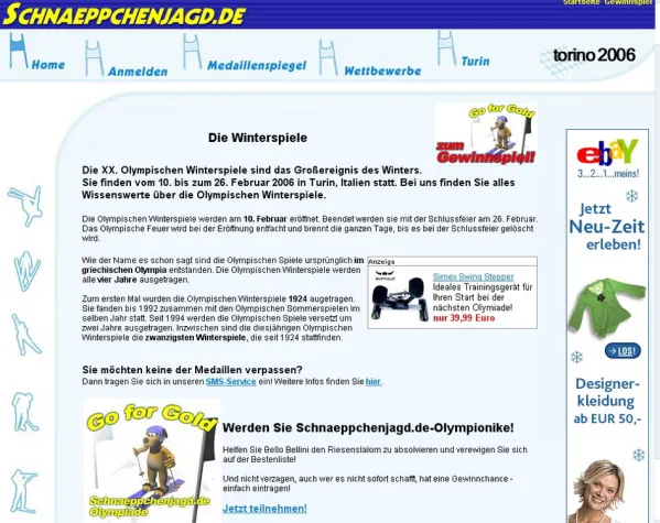 Bild: Die XX. Olympischen Winterspiele bei Schnaeppchenjagd.de: Eine SMS bei jeder Medaille