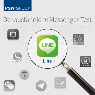 Bild: Großer Messenger-Test: LINE kann die Verschlüsselungsexperten der PSW GROUP nicht überzeugen