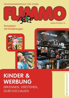 Bild: FLIMMO-Ausgabe 3/2014 jetzt kostenlos erhältlich. Titelthema: Kinder & Werbung