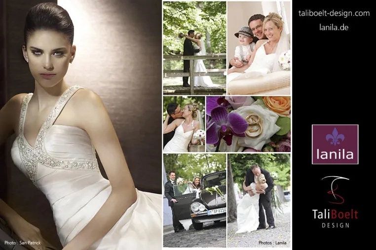 Vom Brautkleid zur kompletten Hochzeitsorganisation. Lanila und TaliBoelt Design. Bild: Vom Brautkleid zur kompletten Hochzeitsorganisation. Lanila und TaliBoelt Design.