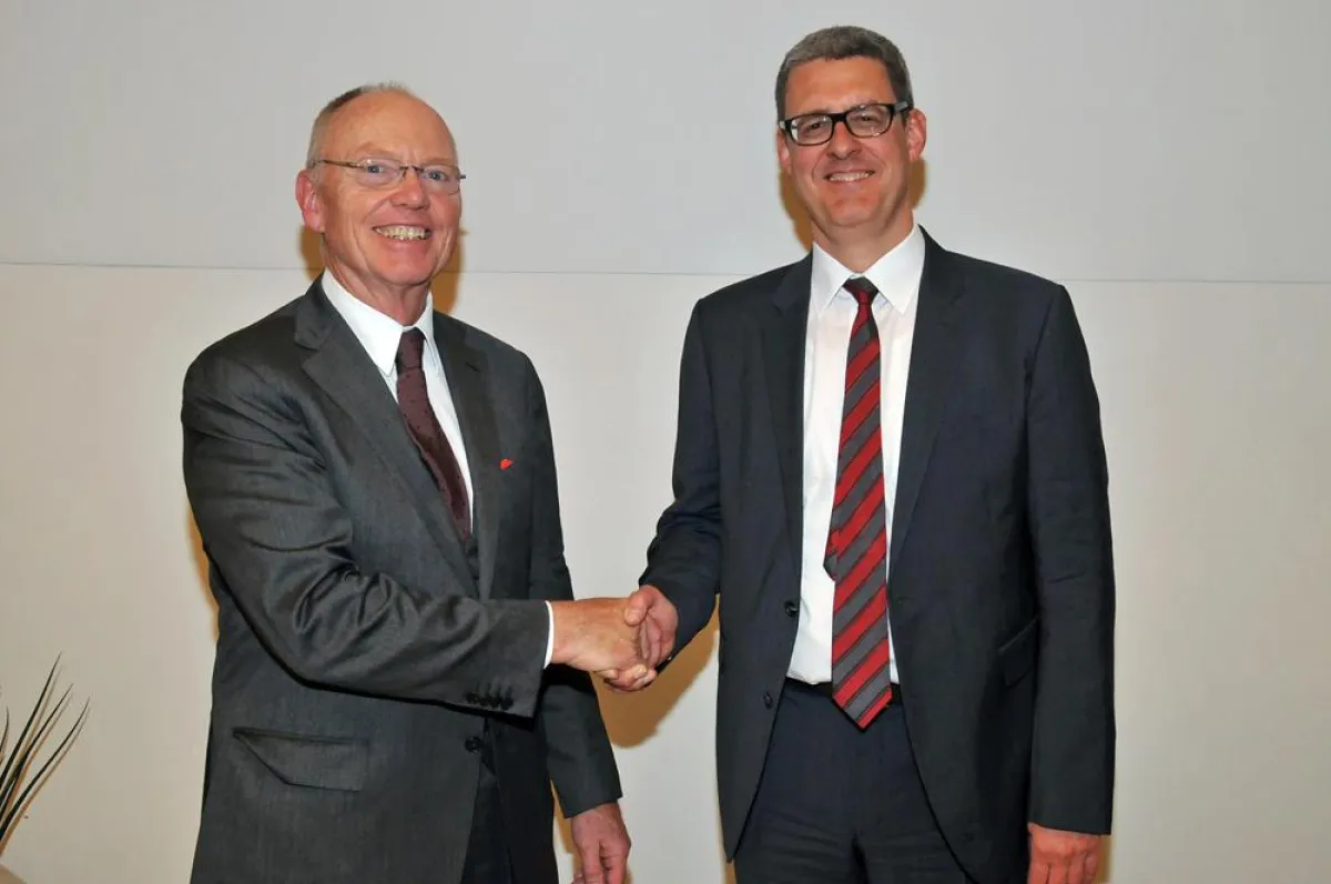 Prof. Dr. Lothar Heuser (li.) und Prof. Dr. Werner Weber.