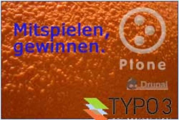 Bild: Plone, Typo3 und Drupal CMS Hosting Paket gewinnen