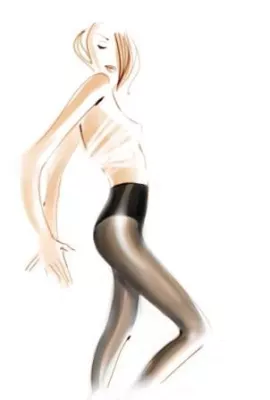 Bild: Feminine geformte Kurven ohne Kompromisse – figurformende Strumpfhosen mit der Faser LYCRA®