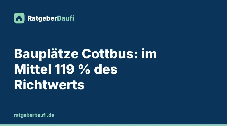 Bild: Was ein Baugrundstück in Cottbus 2026 kostet und warum Käufer über dem Richtwert zahlen
