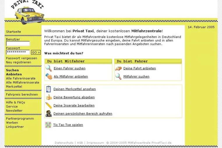 Bild: Neues Internetportal für Mitfahrgelegenheiten