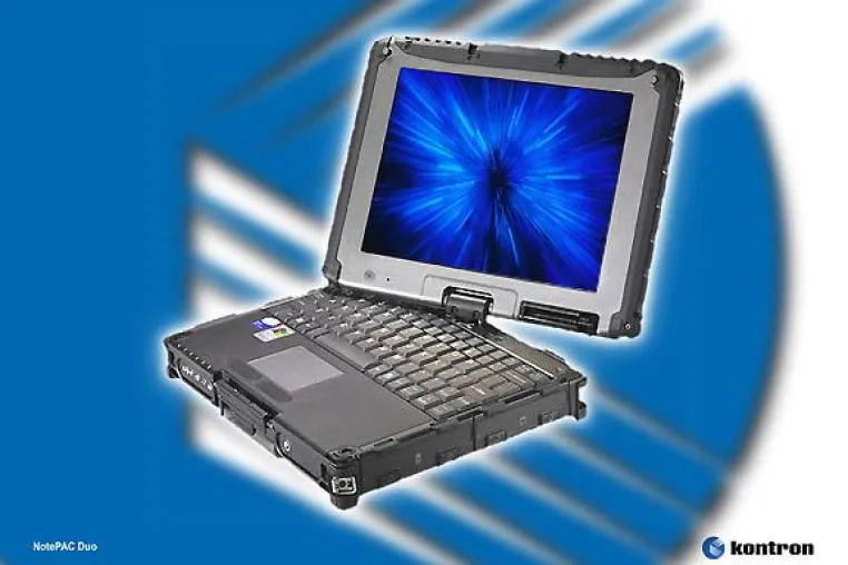 Bild: Kontron NotePAC Duo: Robuster Convertible mit Intel Core Duo Prozessor