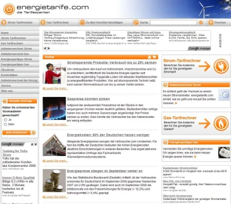 Bild: Strom und Gas - Neues Internet-Portal hilft bei Anbieterwechsel und der Suche nach günstigen Tarifen
