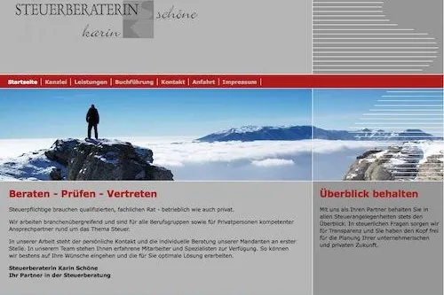 Bild: Neue Homepage für Steuerberatung Karin Schöne - Berliner Steuerberaterin jetzt online auf TYPO3 Plattform