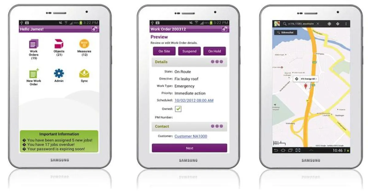 Bringt das Servicemanagement auf Android-Geräte: der neue mobile Client von IFS. (Quelle: IFS)